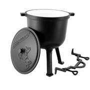 Kociołek żeliwny myśliwski 8L emaliowany ROSSNER mip-108-w / mk-104