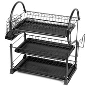 Suszarka do naczyń 3-poziomowa 53 x 25 x 49cm czarna BRUNBESTE BB-3411