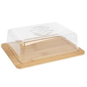 Drewniana deska z kloszem do podawania przechowywania 24,5 x 19 x 7.5 cm BRUNBESTE BB-2563