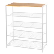 Półka regał stojak na buty 5-poziomowa biała 80x30x73cm BRUNBESTE BB-3559