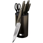 Zestaw noży w bloku 7-ele BERLINGER HAUS Shiny Black BH-2793
