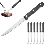 Noże do steków burgerów pizzy mięs sztućce stalowe 6 sztuk nóż EXCELLENT HOUSEWARE 139130