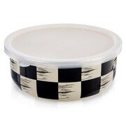 Miska kuchenna emaliowana z pokrywką SZACHOWNICA 19cm 1.5L ORION 129234