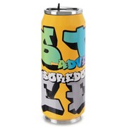 Kubek termiczny PUSZKA ze słomką ustnikiem do szkoły GRAFFITI 500 ml ORION 128533