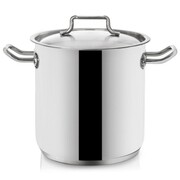 Garnek stalowy do gotowania z pokrywką indukcja 24 cm 11L ORION 113189