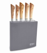 Zestaw 5 noży w bloku z drewna lakierowanego KASSEL 93307