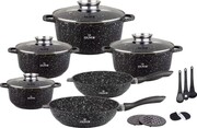 Zestaw garnków marmurowych 17 ele. powłoka ceramiczna ZILNER ZL-8535