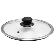 Pokrywka szklana do garnków z gałką i metalowym rantem Ø20cm BRUNBESTE BB-5525