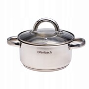 Garnek garnuszek z pokrywką stalowy indukcja gaz OFENBACH OB-100523