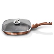 Patelnia z powłoką granitową grill 28cm BERLINGER HAUS Metallic Line Rosegold BH-1610-N