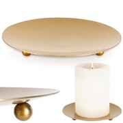 Podstawka pod świece metalowa złota 12cm VILDE 568093