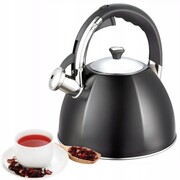 Czajnik czarny tradycyjny z gwizdkiem na gaz indukcje duży 3.2L czarny OFENBACH OB-100308