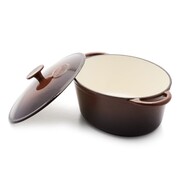 Brytfanna / gęsiarka żeliwna emaliowana 4.0L brązowa KONIGHOFFER KG-7283