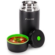 Termos czarny obiadowy lunchbox lunch box na zupę obiad 1L KAMILLE KM-2093