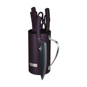 Komplet noży w stojaku 7-ele BERLINGER HAUS Purple Eclipse BH-2584
