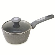 Rondel garnek granitowy z pokrywką szklaną 1.2L indukcja szary KAMILLE KM-4279GR