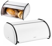 Chlebak stalowy duży 44cm matowy biały KINGHOFF KH-1864