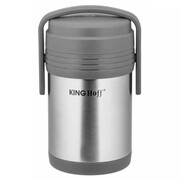 Termos obiadowy 1.5L stalowy z 3 pojemnikami KINGHOFF KH-4075