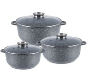 Zestaw garnków marmurowych 10/13/18L ZILNER Grey ZL-7056