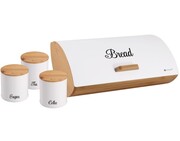 Chlebak drewniany bambusowy + pojemniki KASSEL 93515