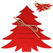 Pokrowiec etui na sztućce czerwony choinka 4 szt. VILDE 139092-C