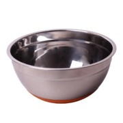 Miska kuchenna ze stali nierdzewnej silikonowe dno 24cm stalowa KAMILLE KM-4349