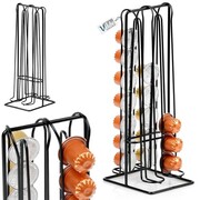 Stojak na kapsułki do kawy Nespresso metalowy czarny 30cm VILDE 229127