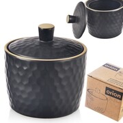 Cukierniczka ceramiczna czarna cukiernica pojemnik na cukier TEA TIME 320 ml ORION 155404