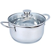 Garnek stalowy z pokrywką na indukcję gaz 24cm 5.0L MAESTRO MR-3510-24
