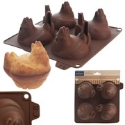 Forma do pieczenia ciastek i pralin pralinek silikonowa brązowa kurka SILLINIE ORION 151782