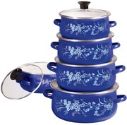 Zestaw garnków emaliowanych 10 ele. ZILNER ZL-8502-BL