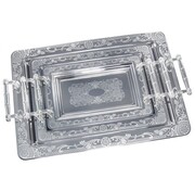 Zestaw 3 tac chromowanych do serwowania KINGHOFF KH-4741