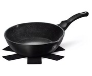 Patelnia z powłoką granitową 24cm wylewki głęboka BERLINGER HAUS Black Silver BH-6185