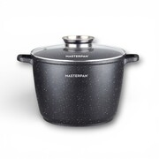 Garnek marmurkowy wysoki czarny 28CM nieprzywierający 10L MASTERPAN MP-2132