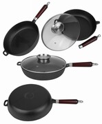 Patelnia żeliwna 20cm z pokrywką ROSSNER KL1801