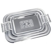 Zestaw 3 tac chromowanych do serwowania KINGHOFF KH-4744