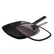 Patelnia grillowa z pokrywką z powłoką tytanową kwadratowa 28cm BERLINGER HAUS Monaco BH-7093