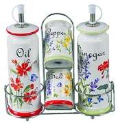 Ceramiczny zestaw do przypraw 5-ele MAESTRO FLORA MR-20008-04s