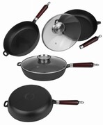Patelnia żeliwna 28cm z pokrywką ROSSNER KL1803