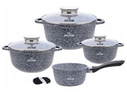 Zestaw garnków z powłoką marmurową 7 ele. ZILNER Grey ZL-7076