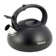 Czajnik czarny stalowy z gwizdkiem na gaz 2.5L OFENBACH OB-100302