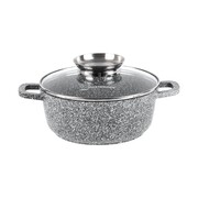 Garnek ceramiczny z pokrywką 20CM 2.5L na indukcję gaz kamienny MASTERPAN MP-2126