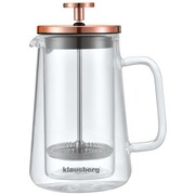 Zaparzacz do kawy/herbaty 0,35L French Press różowe złoto KLAUSBERG KB-7723