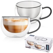 Szklanki termiczne z podwójną ścianką do kawy i herbaty 300ml 2-ele ORION 129492