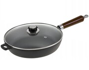 Patelnia żeliwna 24cm z pokrywą KRISBERG KS-2565