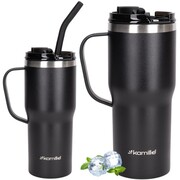 Kubek termos bidon termiczny ze słomką na kawę 600ml KAMILLE KM-2160