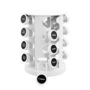 Stojak na przyprawy przyprawnik obrotowy słoiczki 17-ele biały mat BRUNBESTE BB-2861