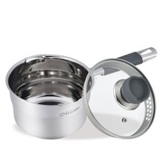 Rondel stalowy z pokrywką na indukcję gaz 16cm 1.7L MAESTRO MR-3507-16S