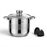 Garnek stalowy gastronomiczny gastro duży 22CM 7.2L indukcja MASTERPAN MP-5144