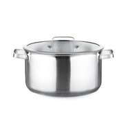Garnek stalowy z pokrywką na indukcję gaz 20cm 2.5L MAESTRO MR-3514-20